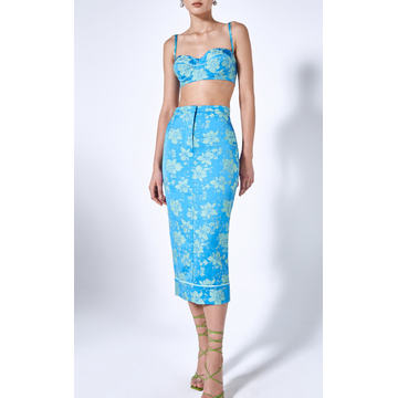 Aubriella Brocade Balconette Crop Top