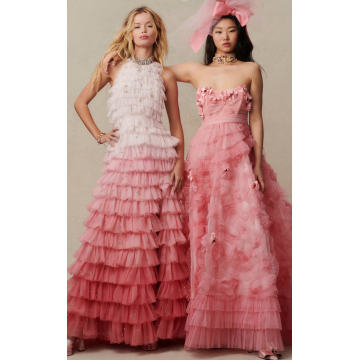 Gomez Ruffled Tulle Gown