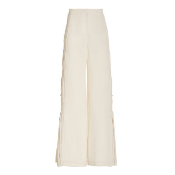 Kerry Pleated Crepe Wide Leg Pant