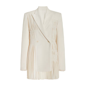 Lizzie Sartorial Pleated Crepe Blazer