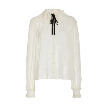 Pippa Ruffled Silk Blouse