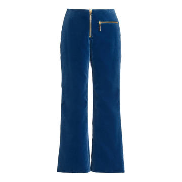 Cotton-Blend Flared Pants