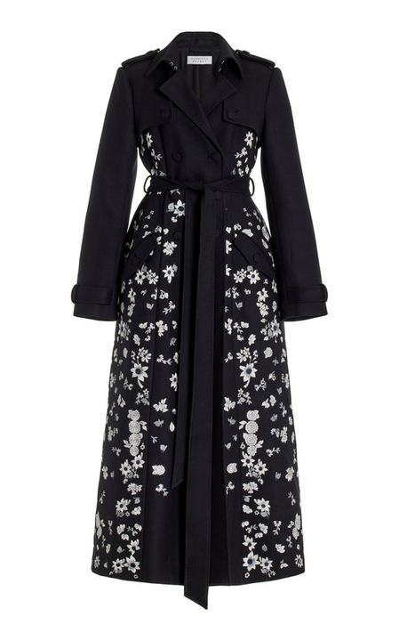 Berlin Embroidered Wool Trench Coat展示图