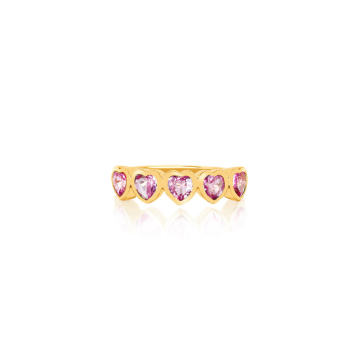 14K Rose Gold Sapphire Heart Ring