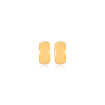 14K Yellow Gold Bubble Huggie Earrings