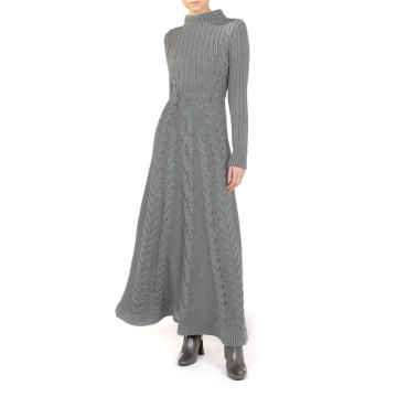 Wool Turtleneck Maxi Dress