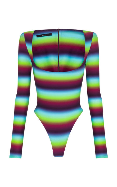 Mason Rainbow Stripe Jersey Bodysuit展示图