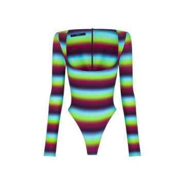 Mason Rainbow Stripe Jersey Bodysuit