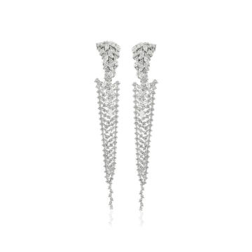 18K White Gold Chevalier Diamond Earrings