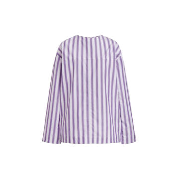 Oversized Striped Cotton Top