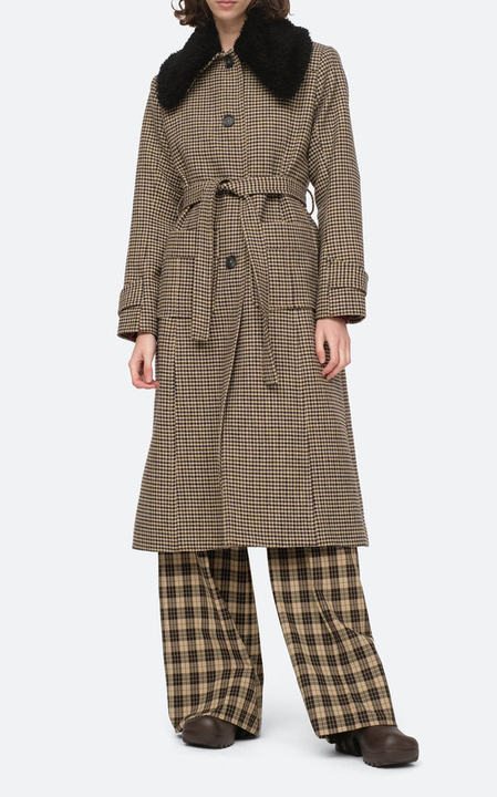 Felix Wool-Blend Plaid Coat展示图