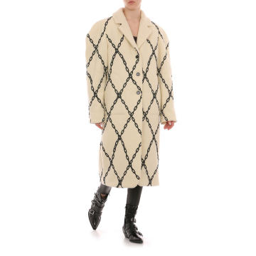 Chain-Printed Virgin-Wool Coat