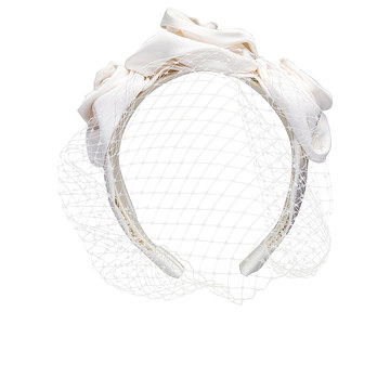 Triple Rosette Voilette Headband