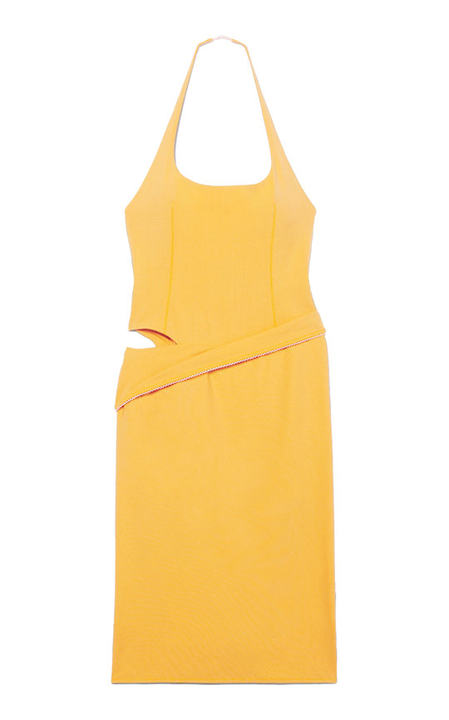 Hielo Cutout Stretch-Wool Midi Halter Dress展示图