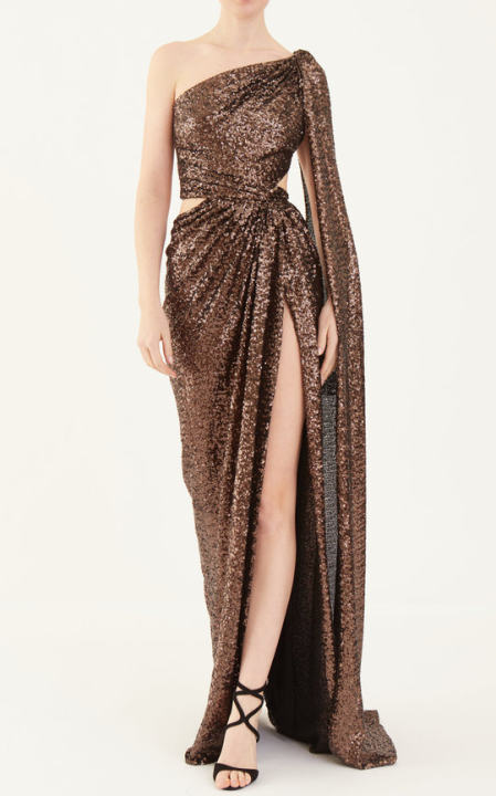 Asymmetric Sequin Gown展示图