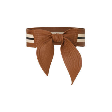 Soulful Contours Striped Leather Belt