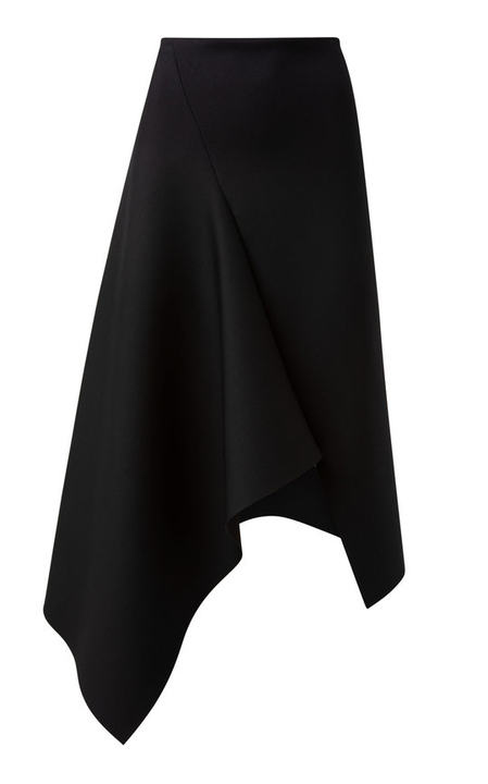 Asymmetric Neoprene Midi Skirt展示图