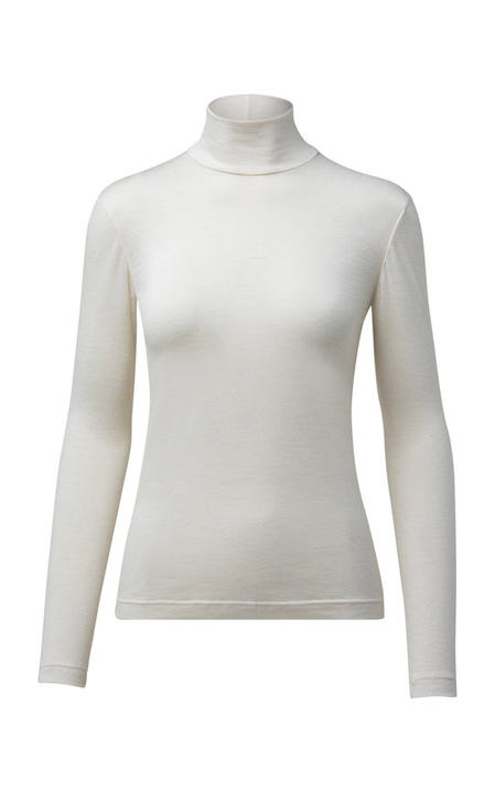 Cashmere-Silk Mockneck Top展示图