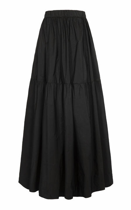 Nicole Tiered Taffeta Maxi Skirt展示图