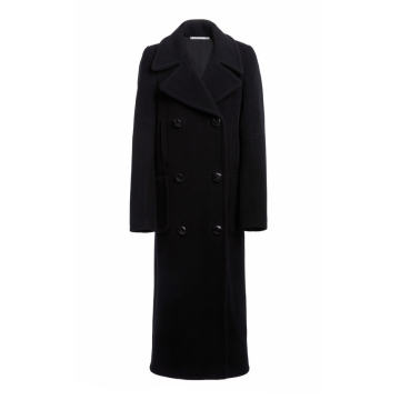 Double-Breasted Long Wool Peacoat