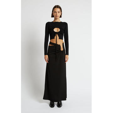 Ruched Quartz Maxi Skirt