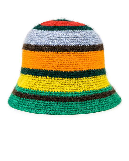 Crochet Stripe Bucket Hat展示图