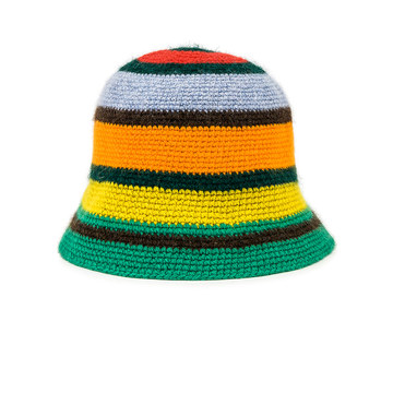 Crochet Stripe Bucket Hat