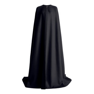 Logo-Detailed Wool Cape