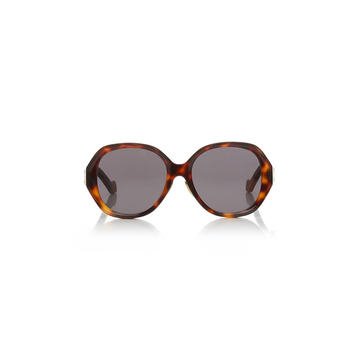 Elipse Oversized Round-Frame Tortoiseshell Acetate Sunglasses