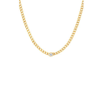 Sari 14K Yellow Gold Diamond Necklace
