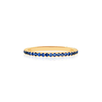 14K Yellow Gold Sapphire Eternity Stacking Ring