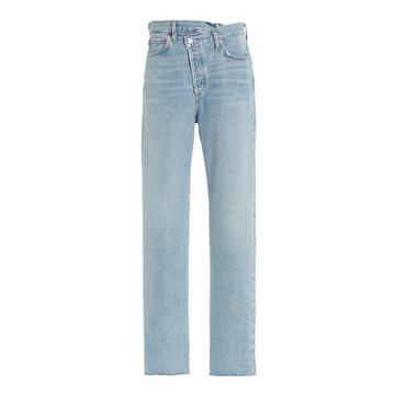 Criss Cross High-Rise Straight-Leg Jean