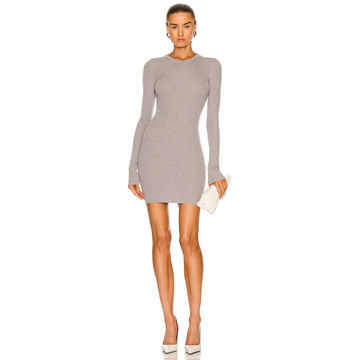 Ribbed Long Sleeve Mini Dress