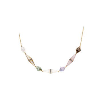 18k Yellow Gold Prism Necklace