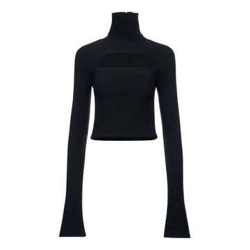 Cutout Turtleneck Top