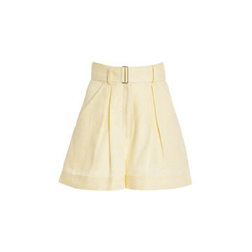 Pleated Linen Shorts