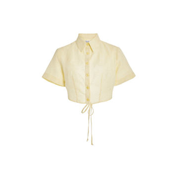 Cropped Linen Shirt