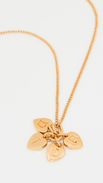 Dior Gold Heart Letters Necklace展示图