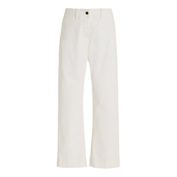 Tomboy Stretch-Cotton Straight-Leg Pants