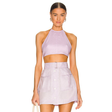 X REVOLVE Tie Halter Crop Top