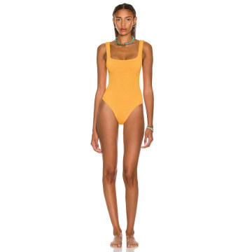 Square Neck One Piece Swimsuit