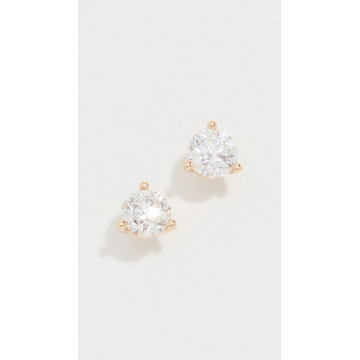 14k Jumbo Solitaire Diamond Stud Earrings