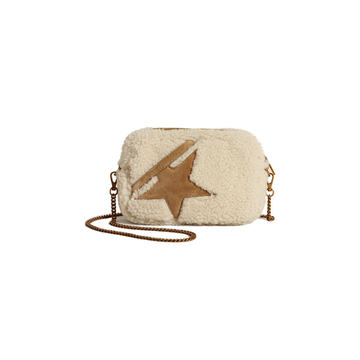 Mini Star Shearling, Suede Crossbody Bag