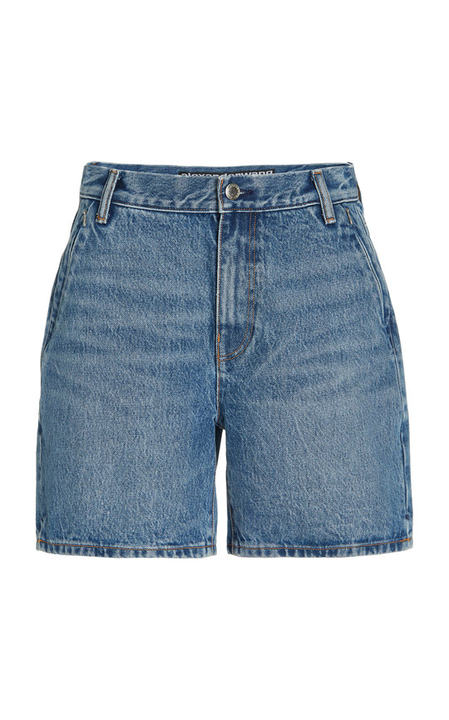 Shorty High-Rise Rigid Denim Shorts展示图