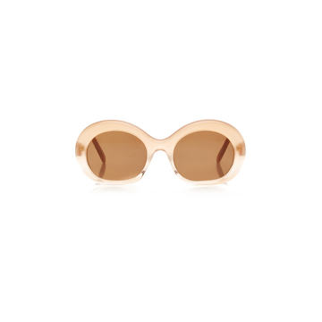 Halfmoon Oversized Round-Frame Acetate Sunglasses