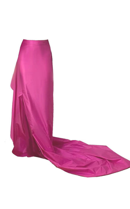 Pleated Silk Taffeta Maxi Skirt展示图