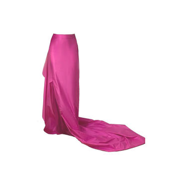 Pleated Silk Taffeta Maxi Skirt