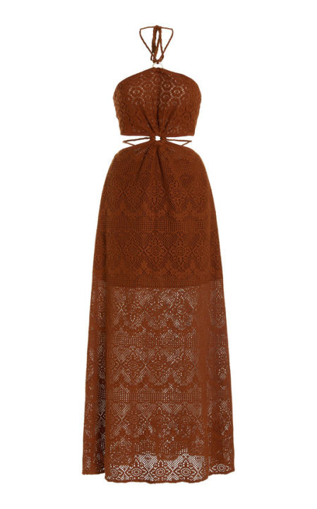 Georgiana Crocheted Cotton-Blend Maxi Dress展示图
