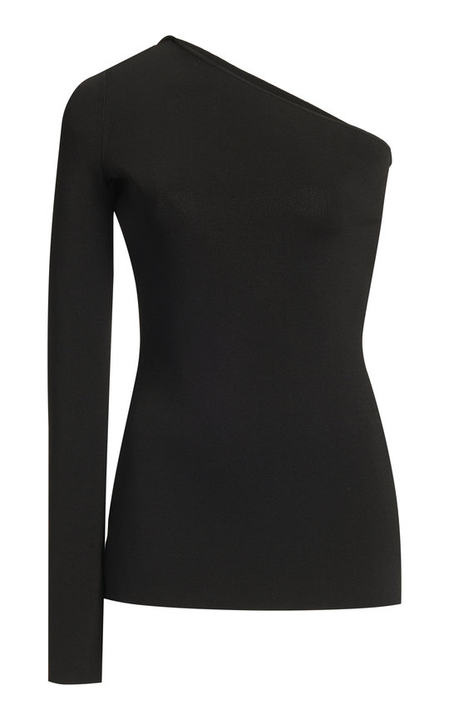 VB Body One-Shoulder Stretch-Jersey Top展示图