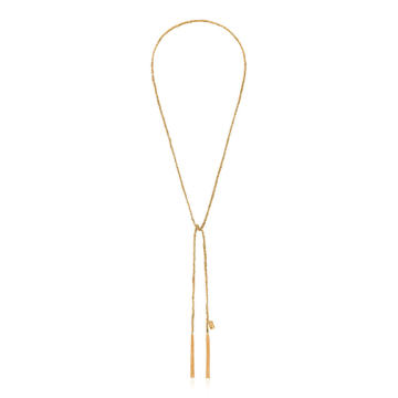 18k Yellow Gold Lucky Necklace with Travel Charm